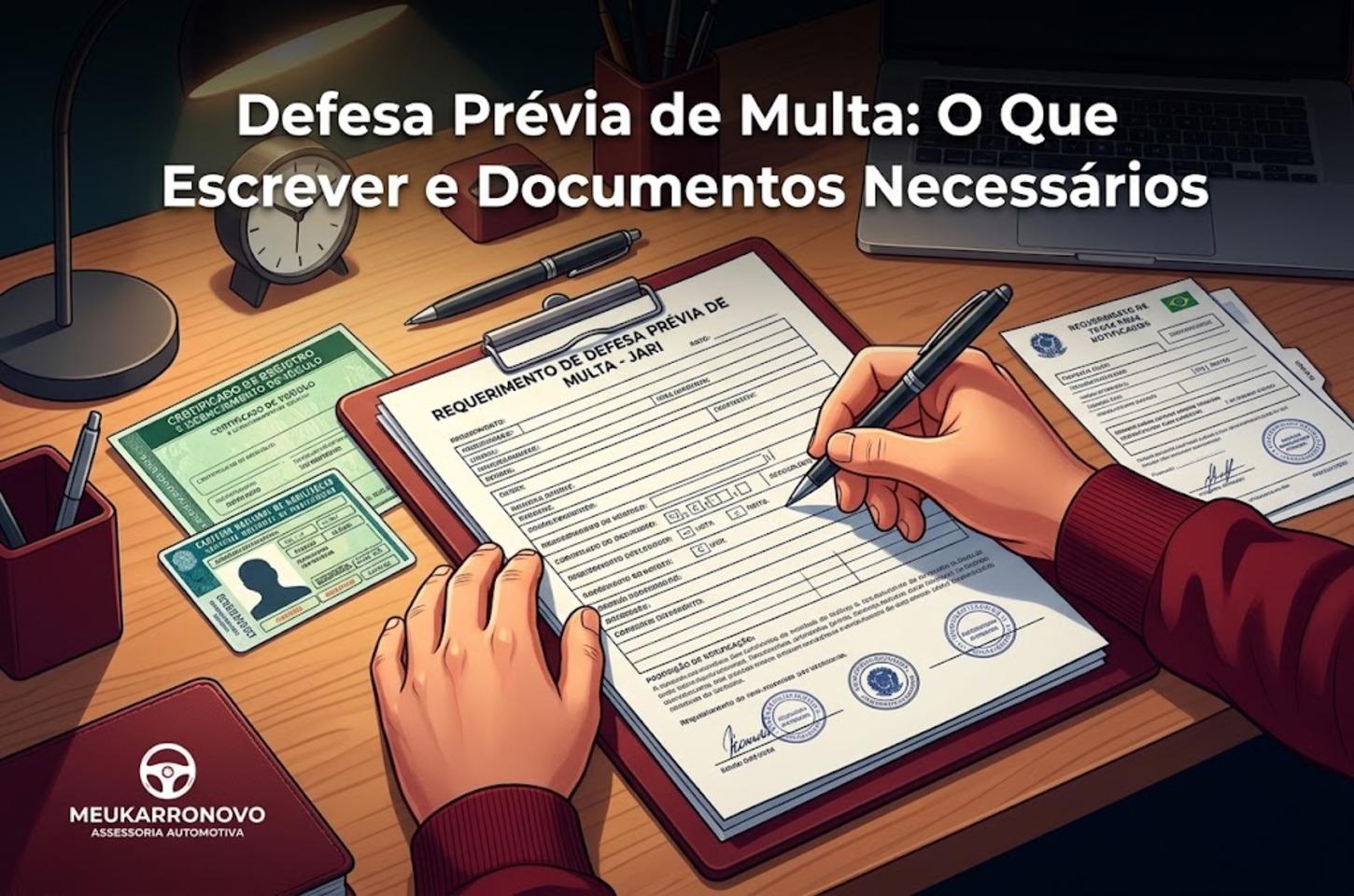 Defesa Prévia de Multa: O Que Escrever e Documentos Necessários