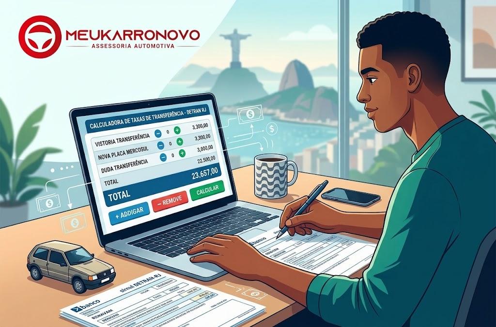 Quanto custa transferir um carro no RJ: Taxas e prazos oficiais